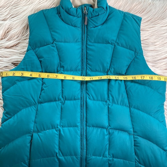 Eddie Bauer Down Puffer Vest EB650 Fill Storm Repel Blue Green Womens Medium - Picture 3 of 9